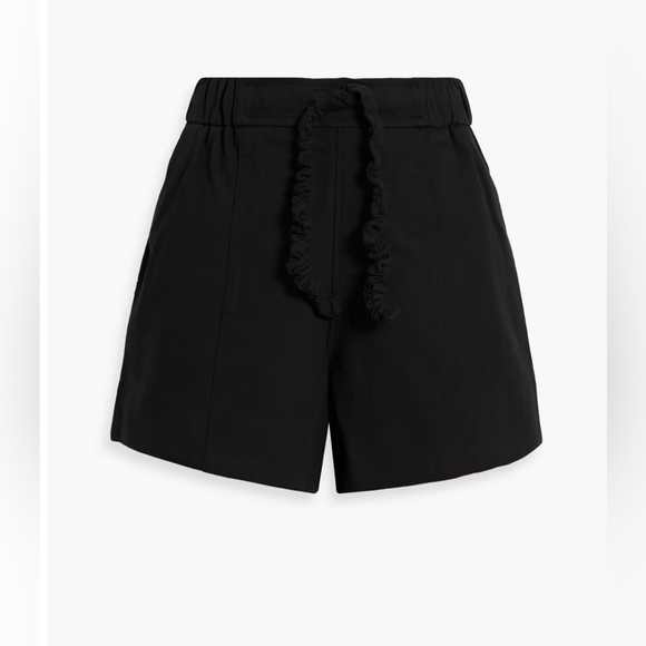 GANNI Women's Cotton Suiting Drawstring Shorts Black Size 36 - Small - High Rise - Picture 1 of 9